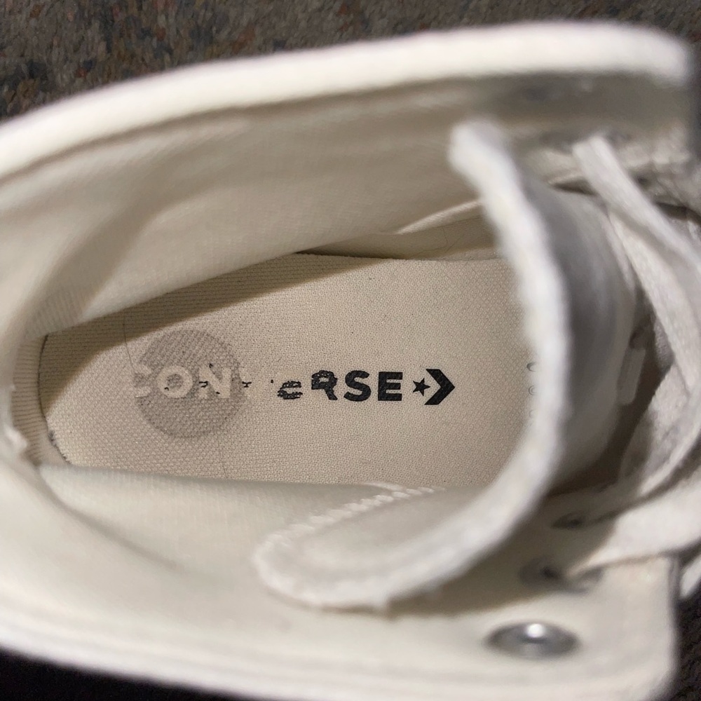 Converse Lugged Lift Platform High Top Sneakers White Men’s 7 Women’s 9 - Picture 7 of 7